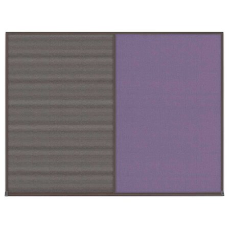 United Visual Products Double Door Radius Corkboard, 42"X32", S UV80025-SATIN-KEYLIME